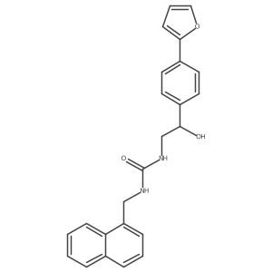 3-{2-[4-(Furan-2-yl)phenyl]-2-hydroxyethyl}-1-[(naphthalen-1-yl)methyl]urea结构式