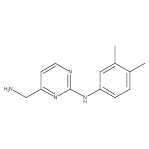 4-(aminomethyl)-N-(3,4-dimethylphenyl)pyrimidin-2-amine结构式