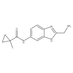 N-[2-(aminomethyl)-1H-1,3-benzodiazol-5-yl]-1-methylcyclopropane-1-carboxamide Structure