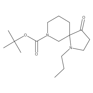 Tert-butyl 4-oxo-1-propyl-1,7-diazaspiro[4.5]decane-7-carboxylate结构式