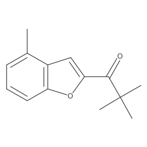 2,2-Dimethyl-1-(4-methyl-1-benzofuran-2-yl)propan-1-one结构式