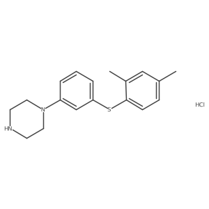 1-[3-(2,4-Dimethylphenyl)sulfanylphenyl]piperazine;hydrochloride Structure