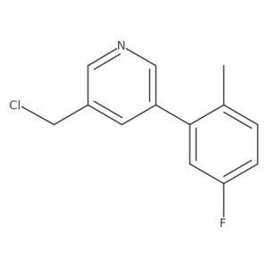 3-(Chloromethyl)-5-(5-fluoro-2-methylphenyl)pyridine结构式