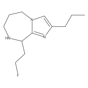 9-(2-fluoroethyl)-2-propyl-5H,6H,7H,8H,9H-imidazo[1,2-a][1,4]diazepine结构式