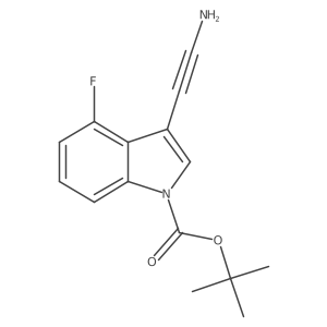 tert-butyl 3-(2-aminoethynyl)-4-fluoro-1H-indole-1-carboxylate结构式