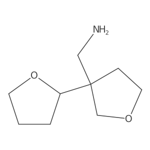 [3-(Oxolan-2-yl)oxolan-3-yl]methanamine Structure