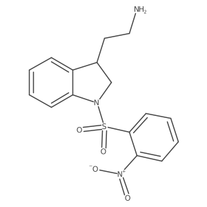 2-[1-(2-nitrobenzenesulfonyl)-2,3-dihydro-1H-indol-3-yl]ethan-1-amine Structure