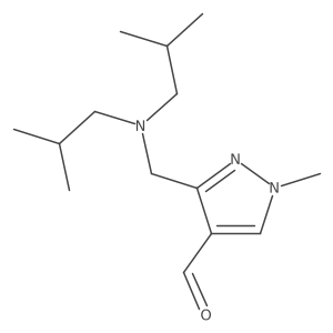 3-{[bis(2-methylpropyl)amino]methyl}-1-methyl-1H-pyrazole-4-carbaldehyde结构式