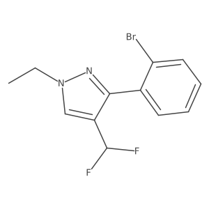 3-(2-bromophenyl)-4-(difluoromethyl)-1-ethyl-1H-pyrazole结构式