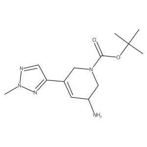 tert-butyl 3-amino-5-(2-methyl-2H-1,2,3-triazol-4-yl)-1,2,3,6-tetrahydropyridine-1-carboxylate Structure