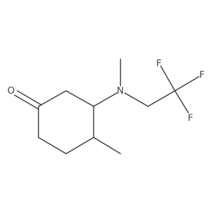 4-Methyl-3-[methyl(2,2,2-trifluoroethyl)amino]cyclohexan-1-one Structure