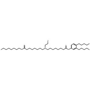 3,4-Dipentylphenyl 8-((2-hydroxyethyl)(8-(octyloxy)-8-oxooctyl)amino)octanoate Structure