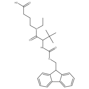 4-[(2R)-N-ethyl-2-({[(9H-fluoren-9-yl)methoxy]carbonyl}amino)-3,3-dimethylbutanamido]butanoic acid结构式