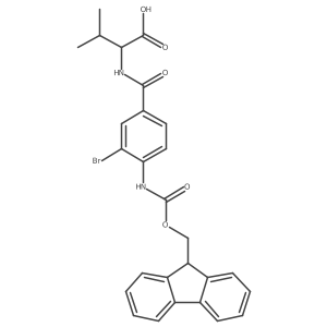 (2R)-2-{[3-bromo-4-({[(9H-fluoren-9-yl)methoxy]carbonyl}amino)phenyl]formamido}-3-methylbutanoic acid结构式