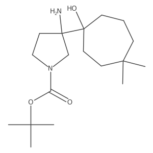 Tert-butyl 3-amino-3-(1-hydroxy-4,4-dimethylcycloheptyl)pyrrolidine-1-carboxylate Structure