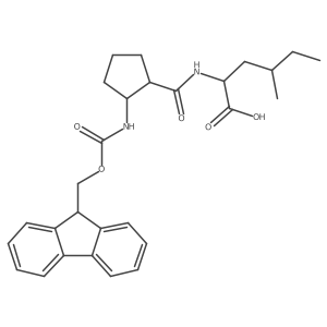 2-{[2-({[(9H-fluoren-9-yl)methoxy]carbonyl}amino)cyclopentyl]formamido}-4-methylhexanoic acid Structure