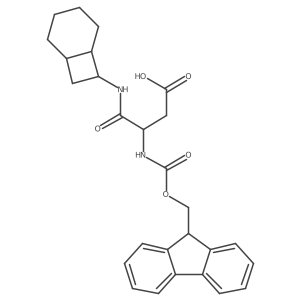 3-({bicyclo[4.2.0]octan-7-yl}carbamoyl)-3-({[(9H-fluoren-9-yl)methoxy]carbonyl}amino)propanoic acid结构式