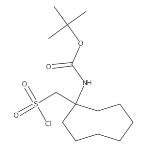 tert-butyl N-{1-[(chlorosulfonyl)methyl]cyclooctyl}carbamate结构式