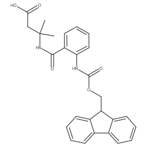 3-{[2-({[(9H-fluoren-9-yl)methoxy]carbonyl}amino)phenyl]formamido}-3-methylbutanoic acid Structure