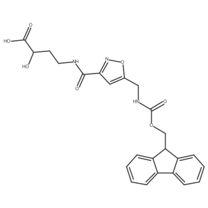 4-({5-[({[(9H-fluoren-9-yl)methoxy]carbonyl}amino)methyl]-1,2-oxazol-3-yl}formamido)-2-hydroxybutanoic acid结构式