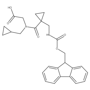 2-[N-(cyclopropylmethyl)-1-{1-[({[(9H-fluoren-9-yl)methoxy]carbonyl}amino)methyl]cyclopropyl}formamido]acetic acid结构式