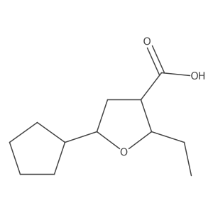 5-Cyclopentyl-2-ethyloxolane-3-carboxylic acid结构式