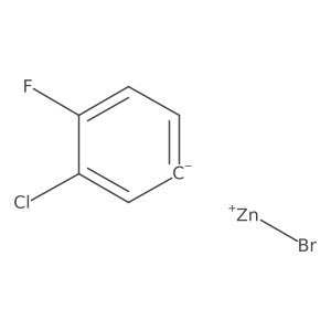 3-Chloro-4-fluorophenylzinc bromide, 0.50 M in THF Structure