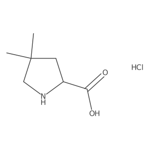 4,4-Dimethylpyrrolidine-2-carboxylic acid hydrochloride Structure