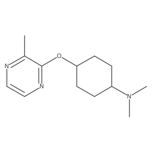 N,N-dimethyl-4-[(3-methylpyrazin-2-yl)oxy]cyclohexan-1-amine结构式