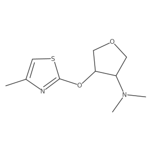 N,N-dimethyl-4-[(4-methyl-1,3-thiazol-2-yl)oxy]oxolan-3-amine结构式