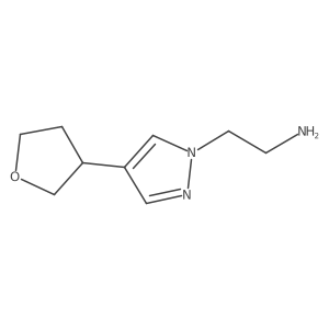 2-[4-(oxolan-3-yl)-1H-pyrazol-1-yl]ethan-1-amine结构式