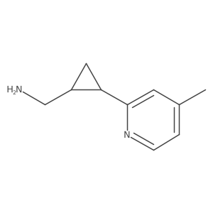 rac-[(1R,2R)-2-(4-methylpyridin-2-yl)cyclopropyl]methanamine结构式