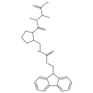 (2S)-2-{1-[(1RS,2SR)-2-[({[(9H-fluoren-9-yl)methoxy]carbonyl}amino)methyl]cyclopentyl]-N-methylformamido}propanoic acid Structure