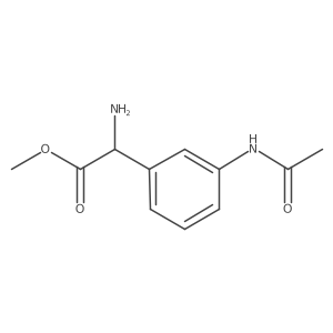 Methyl 2-amino-2-(3-acetamidophenyl)acetate结构式