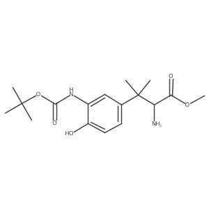 Methyl 2-amino-3-(3-{[(tert-butoxy)carbonyl]amino}-4-hydroxyphenyl)-3-methylbutanoate结构式