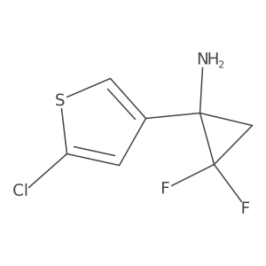 1-(5-Chlorothiophen-3-yl)-2,2-difluorocyclopropan-1-amine结构式