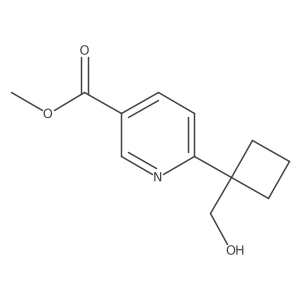 Methyl 6-[1-(hydroxymethyl)cyclobutyl]pyridine-3-carboxylate Structure