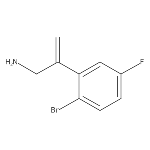 2-(2-Bromo-5-fluorophenyl)prop-2-en-1-amine Structure