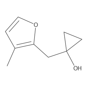 1-[(3-Methylfuran-2-yl)methyl]cyclopropan-1-ol结构式