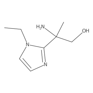 2-amino-2-(1-ethyl-1H-imidazol-2-yl)propan-1-ol结构式