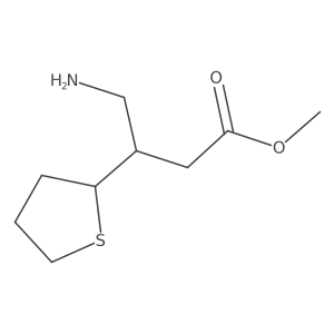 Methyl 4-amino-3-(thiolan-2-yl)butanoate结构式