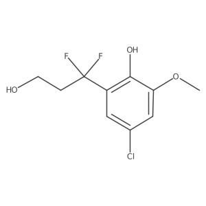 4-Chloro-2-(1,1-difluoro-3-hydroxypropyl)-6-methoxyphenol结构式
