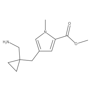 methyl 4-{[1-(aminomethyl)cyclopropyl]methyl}-1-methyl-1H-pyrrole-2-carboxylate结构式