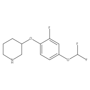 3-[4-(Difluoromethoxy)-2-fluorophenoxy]piperidine Structure