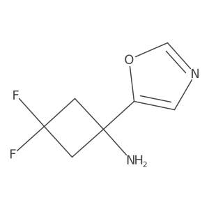3,3-Difluoro-1-(1,3-oxazol-5-yl)cyclobutan-1-amine结构式