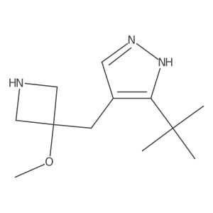 3-tert-butyl-4-[(3-methoxyazetidin-3-yl)methyl]-1H-pyrazole结构式