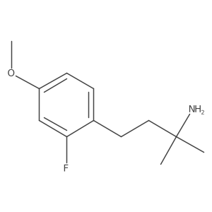 4-(2-Fluoro-4-methoxyphenyl)-2-methylbutan-2-amine结构式