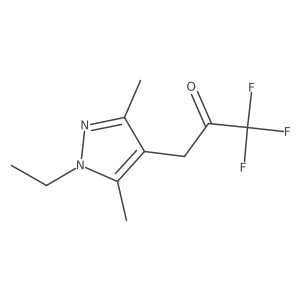 3-(1-ethyl-3,5-dimethyl-1H-pyrazol-4-yl)-1,1,1-trifluoropropan-2-one Structure