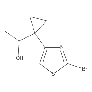 1-[1-(2-Bromo-1,3-thiazol-4-yl)cyclopropyl]ethan-1-ol Structure