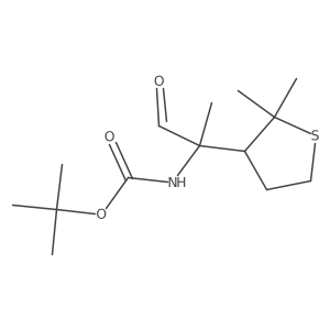 tert-butyl N-[2-(2,2-dimethylthiolan-3-yl)-1-oxopropan-2-yl]carbamate结构式